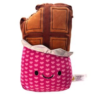 Animal Adventure Valentine Chocolate Bar Plush 16" Pink Hearts Stuffed Toy Kawai